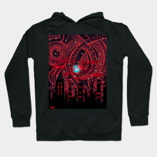 Red starry night Hoodie